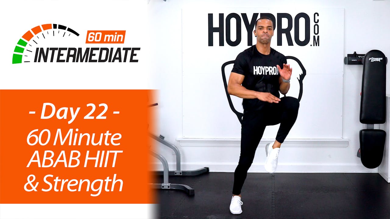 60 Minute ABAB HIIT &amp; Strength Workout Intermediate 60