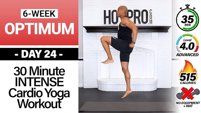 35 Minute Full Body Power Yoga / Card...