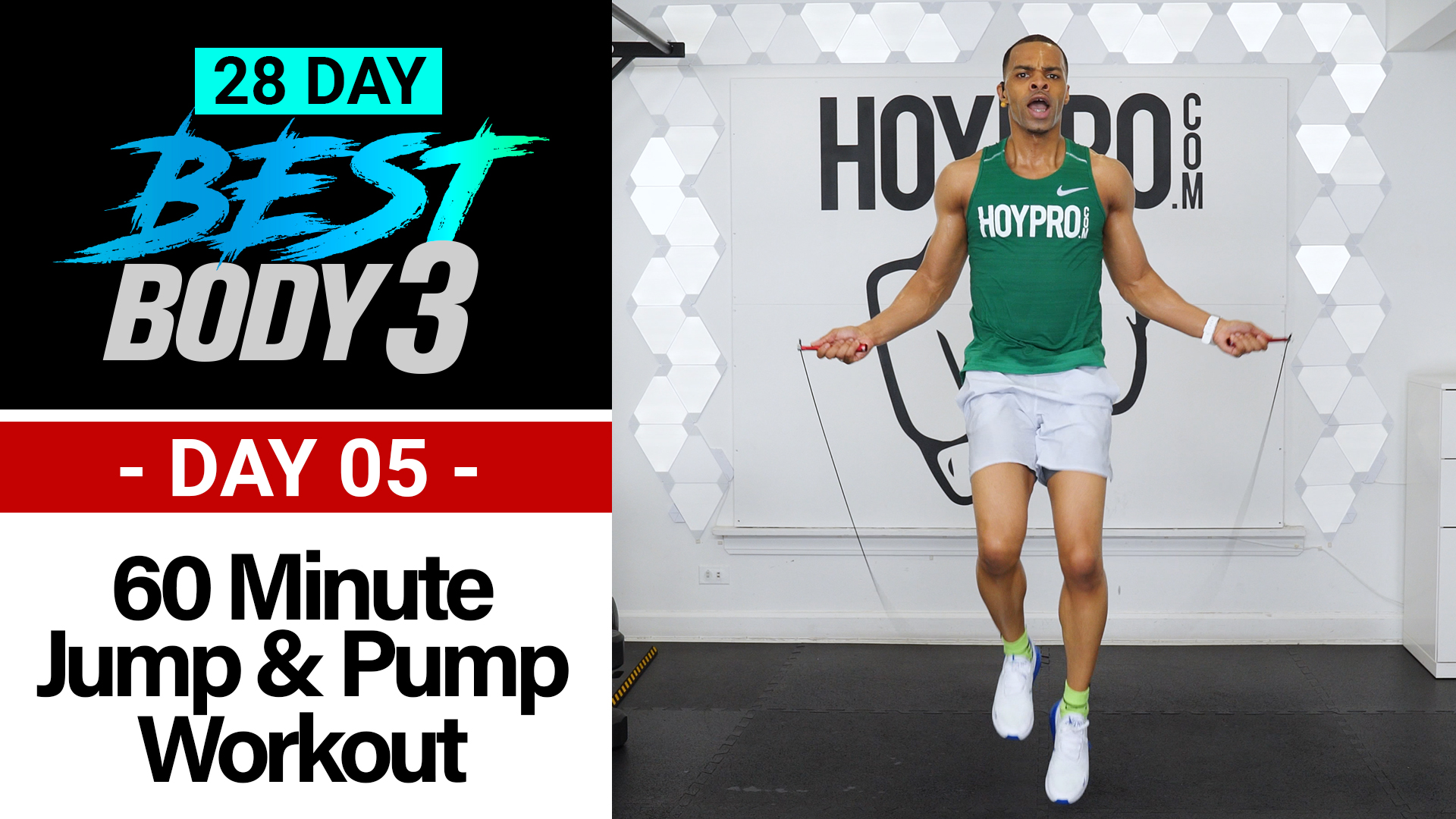 60 Minute Dumbbell Jump & Pump Workout w/ Abs - Best Body 3 #05