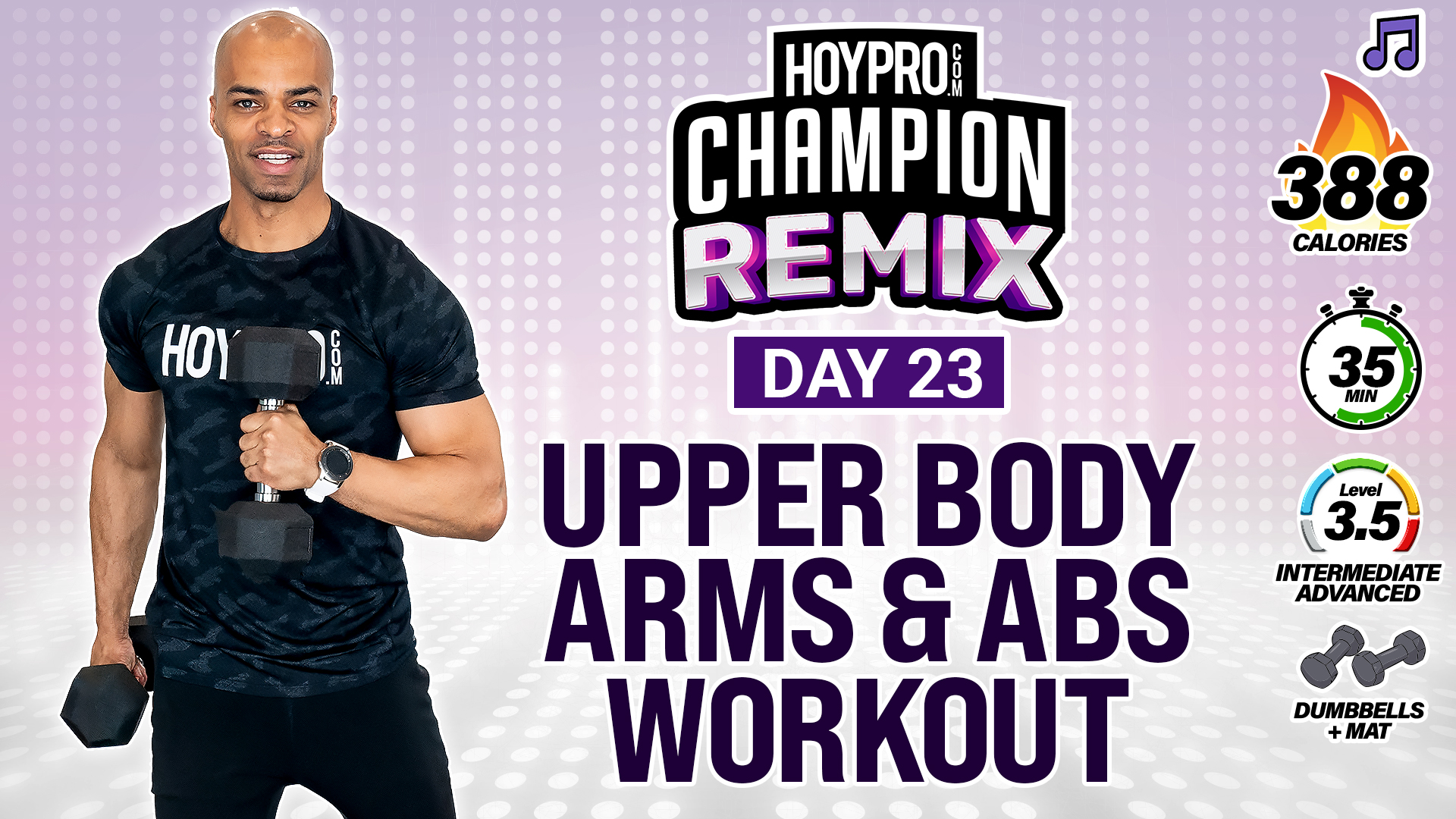 35 Upper Body Arms, Back & Abs Workout - Champion REMIX #23