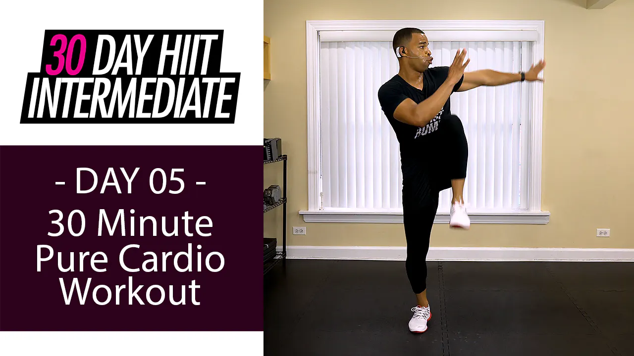 30 Minute Pure Cardio Running Workout - Intermediate #05 - 30 Day ...