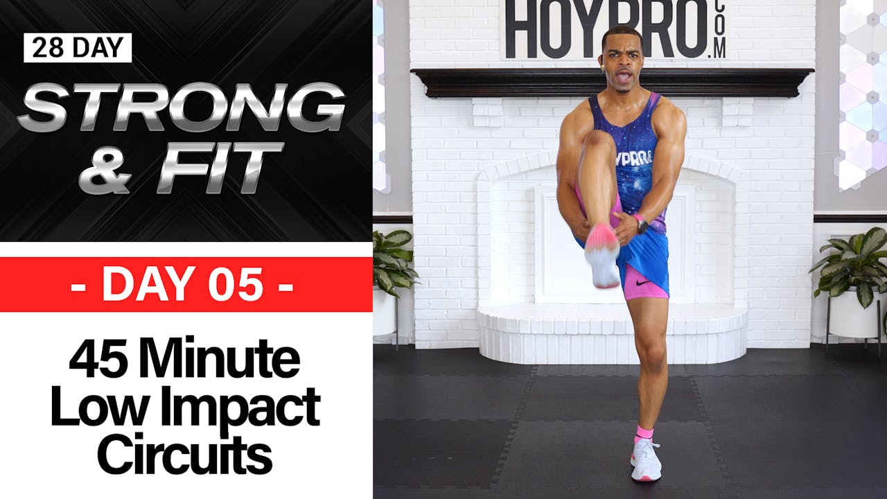 45 Minute Low Impact No Equipment Circuits Workout STRONGAF 05