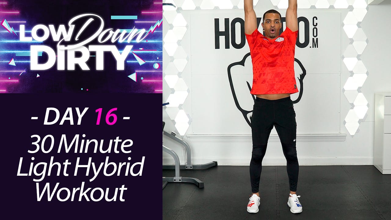 30 Minute DRILLS Light Dumbbells Hybrid Low Impact Workout Low Down