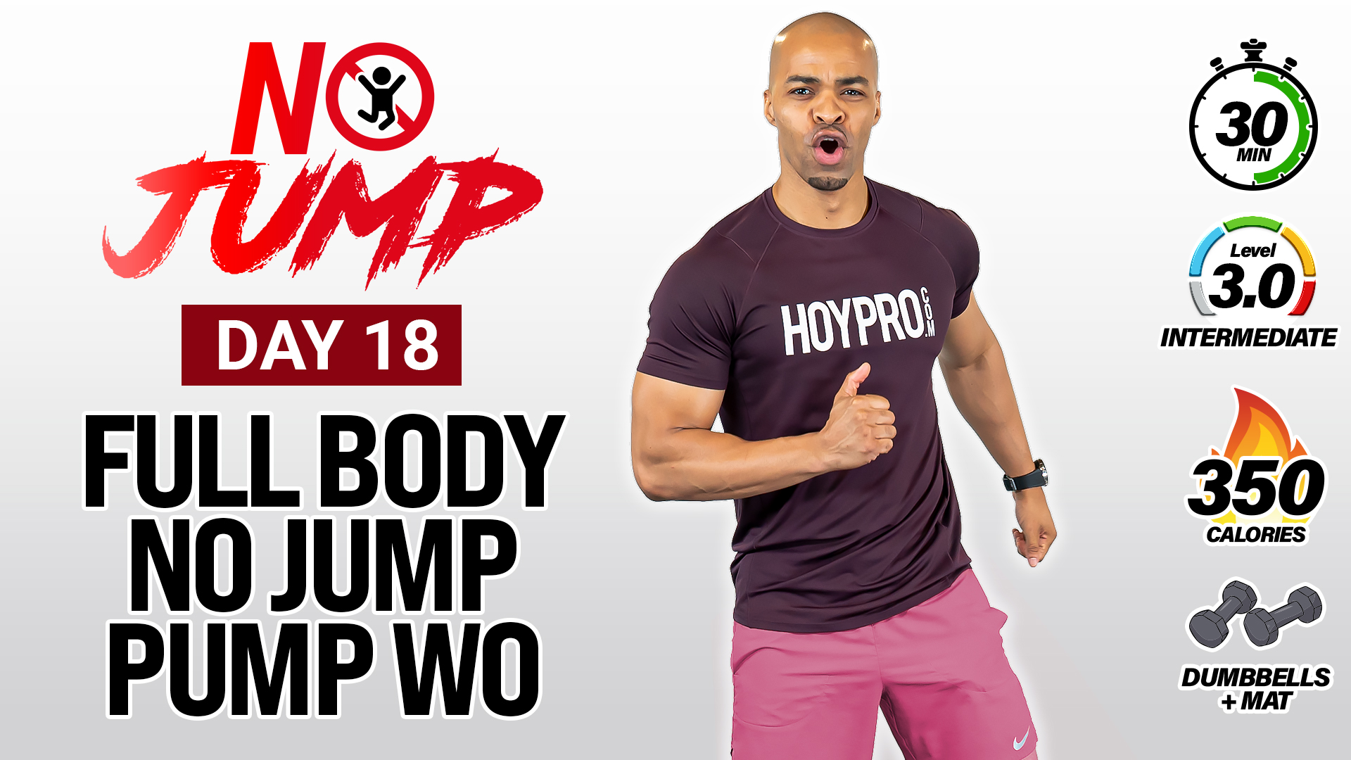 30 Minute Intermediate No Jump Pump Strength  - NO JUMP #18