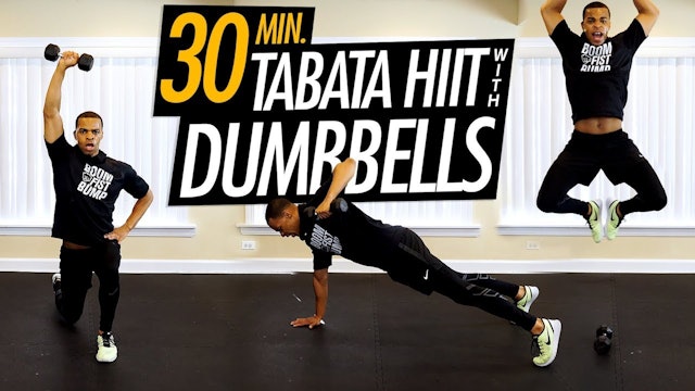 025 - 30 Minute Tabata HIIT Training Workout with Weights (50 Exercises)
