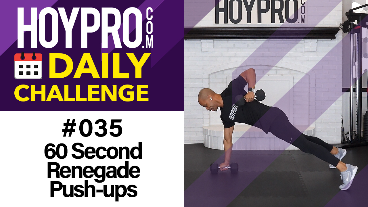 60 Second Renegade Push-ups - Daily Challenge #35