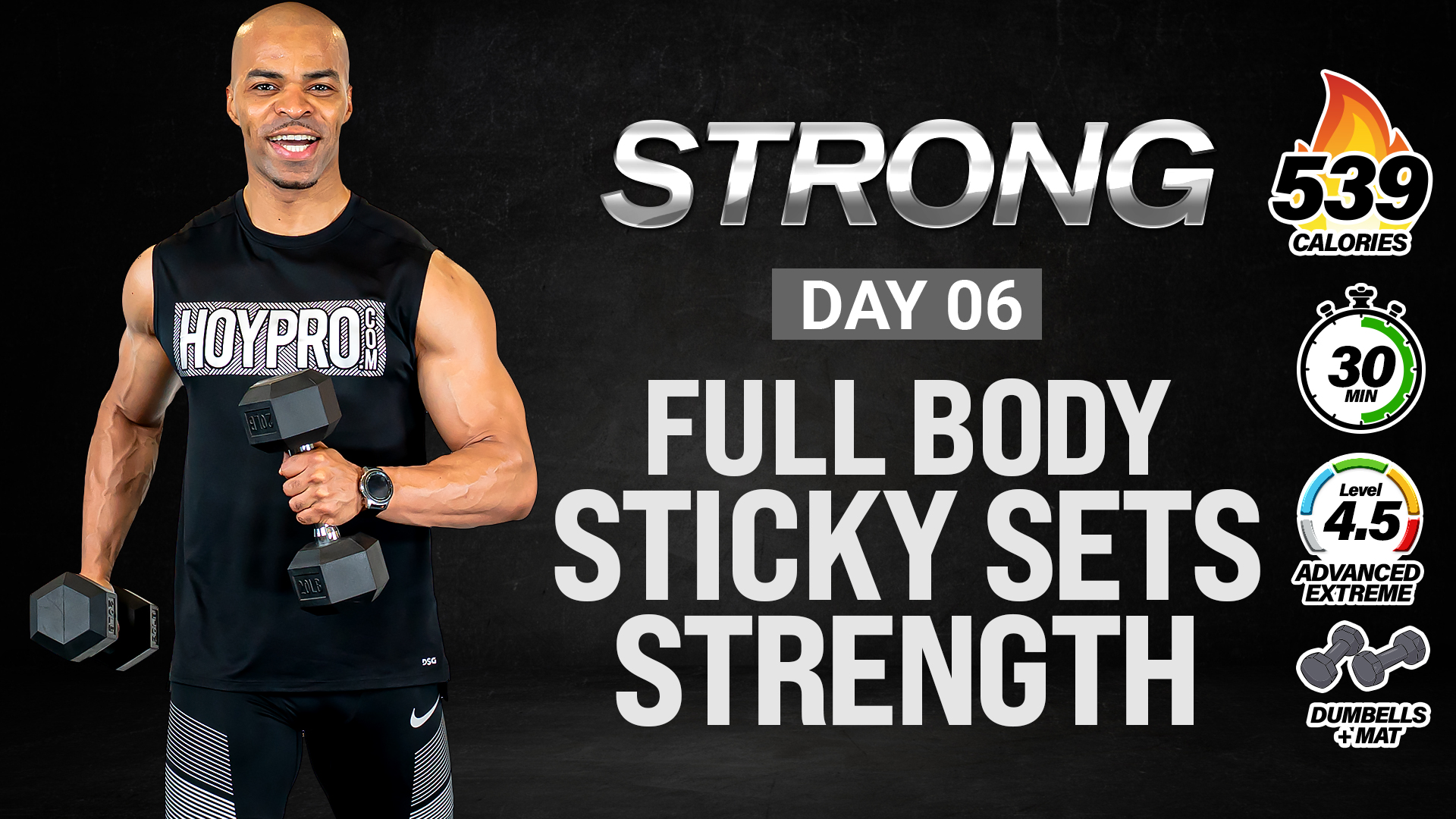 30 Minute Full Body Sticky Sets Strength Workout - STRONG #006