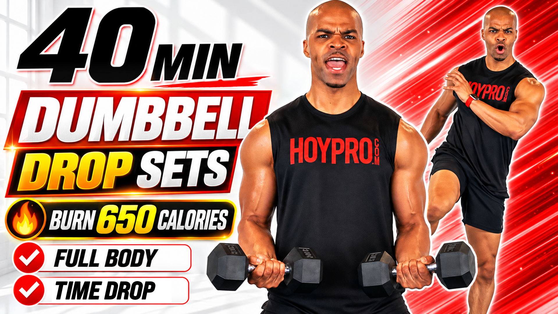 40 Minute Full Body Dumbbell 2-1-0 Drop Sets | Time Drop Format