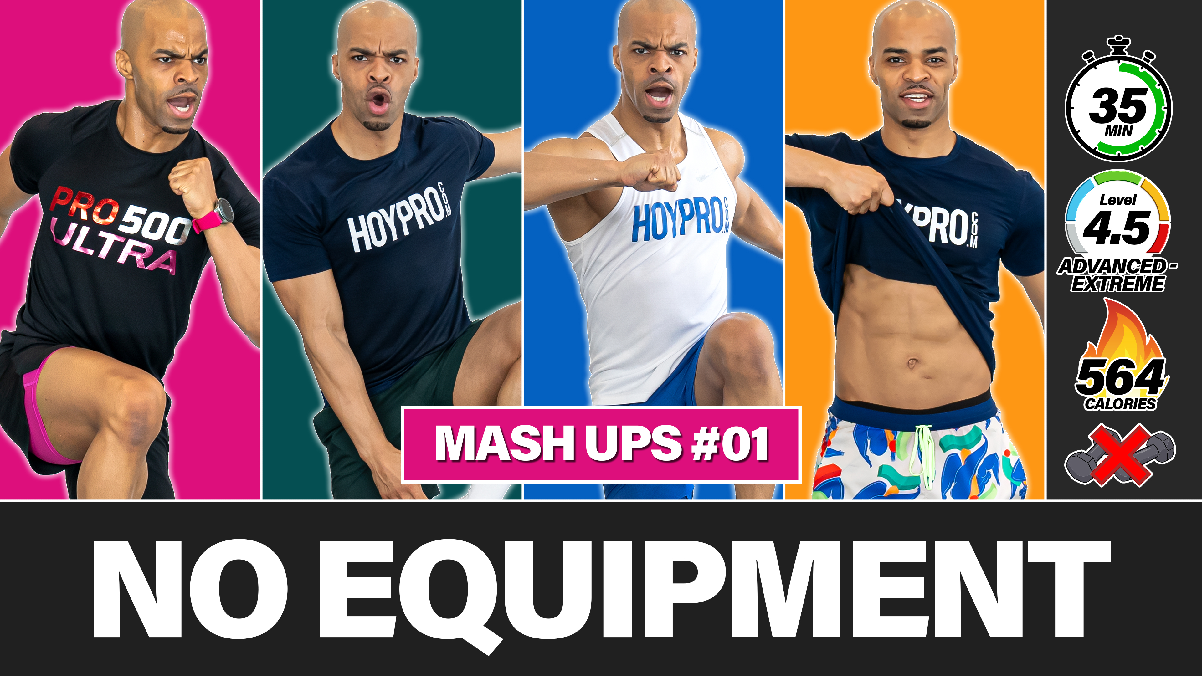 35 Minute Best of PRO 500 ULTRA No Equipment - MASH UPS #01