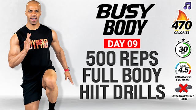 30 Minute 500 Reps Bodyweight HIIT Dr...