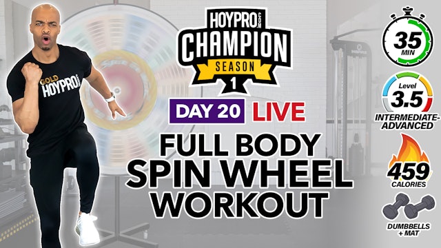 35 Minute LIVE Wheel of Function Full Body Workout - CHAMPION S1 #20