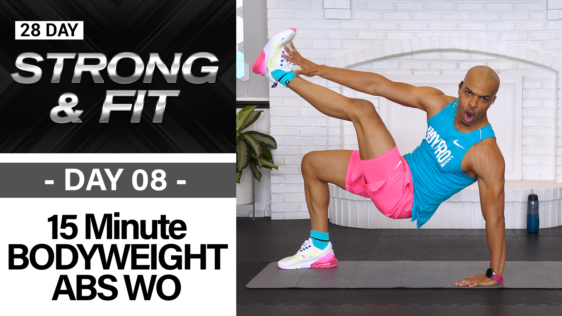 15 Minute Bodyweight Abs Workout #01 - STRONGAF #08