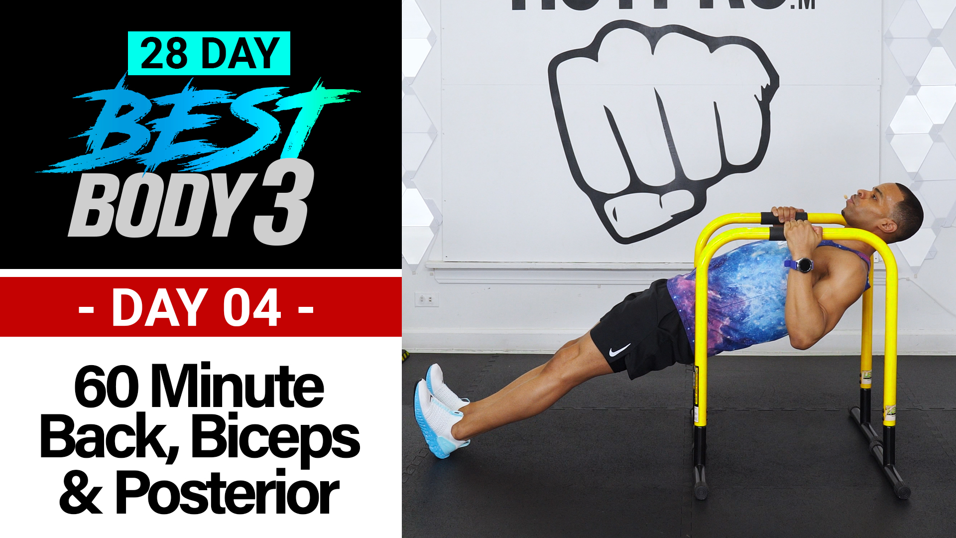 60 Minute Back, Biceps, Shoulders & Posterior Workout - Best Body 3 #04