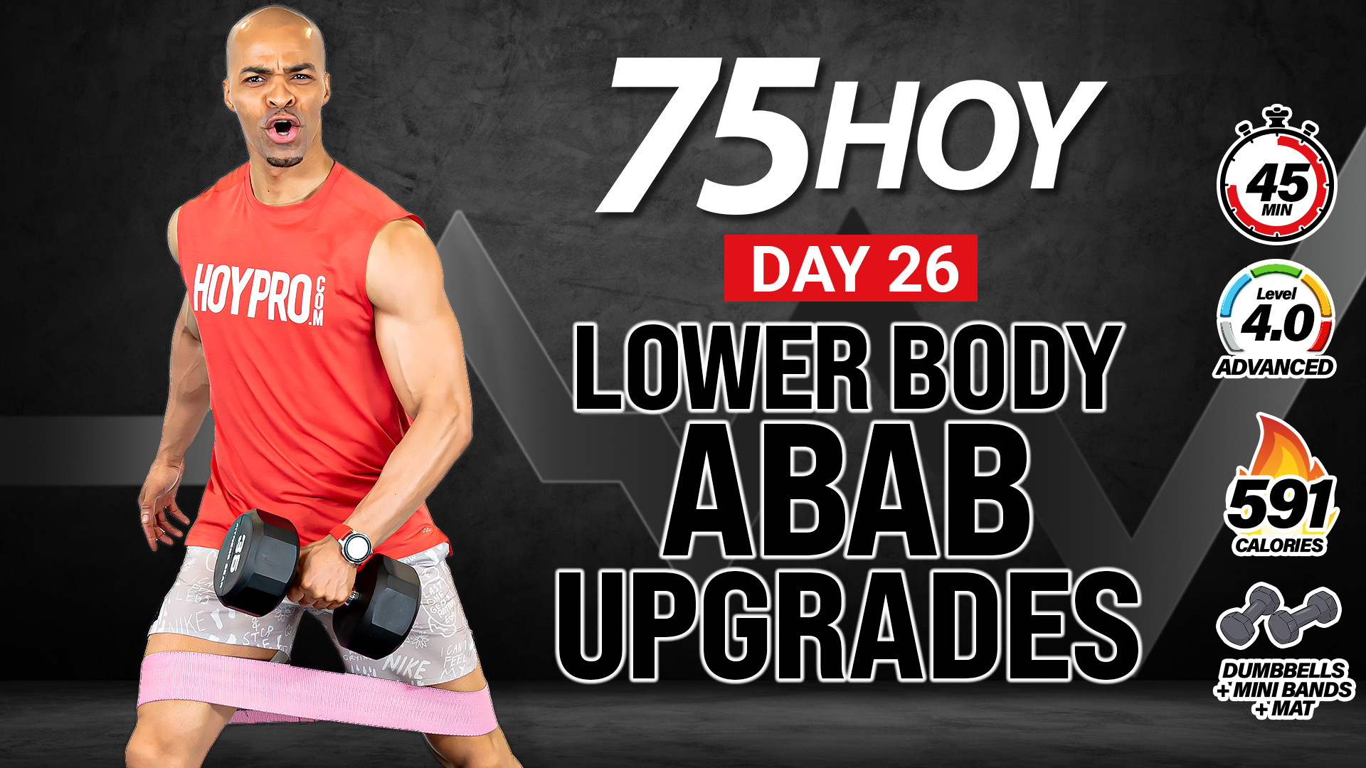 45 Minute Standing ABAB Lower Body Upgrades - 75 HOY #26