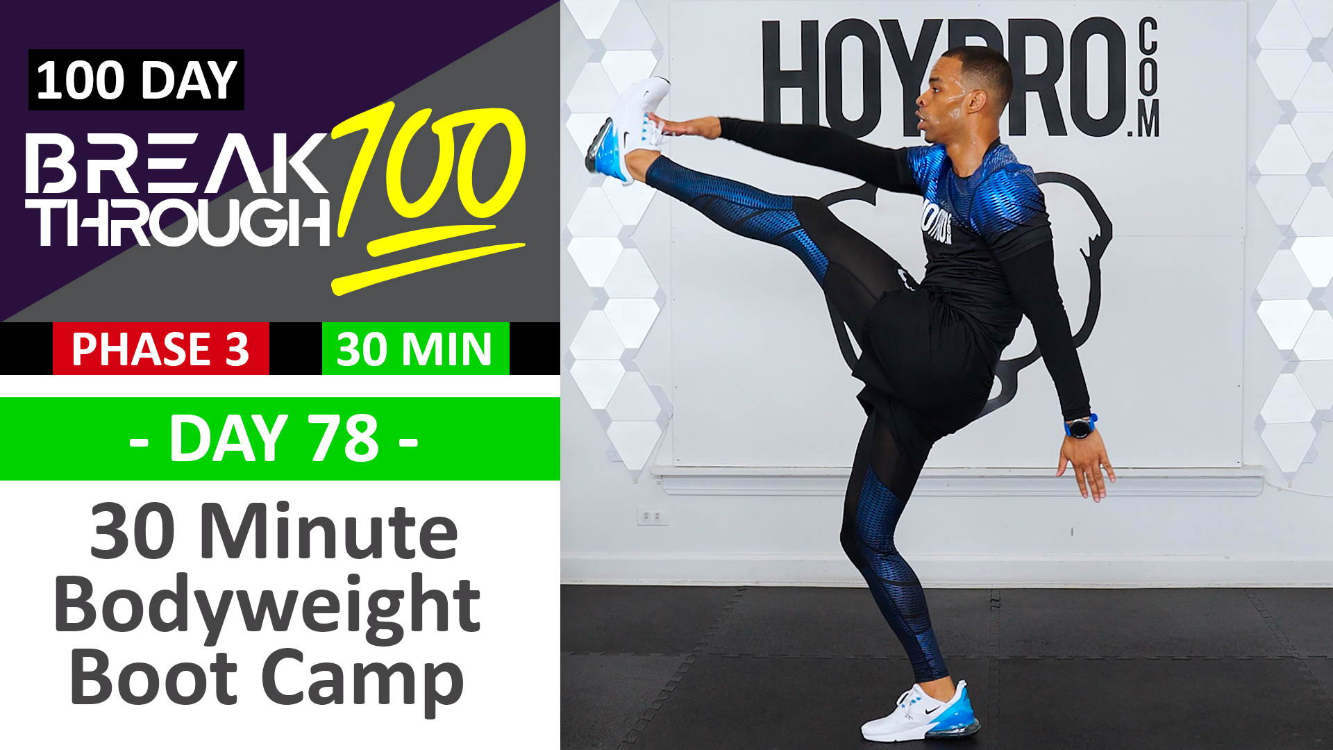#78 - 30 Minute Brutal Bodyweight Boot Camp Drills - Breakthrough100