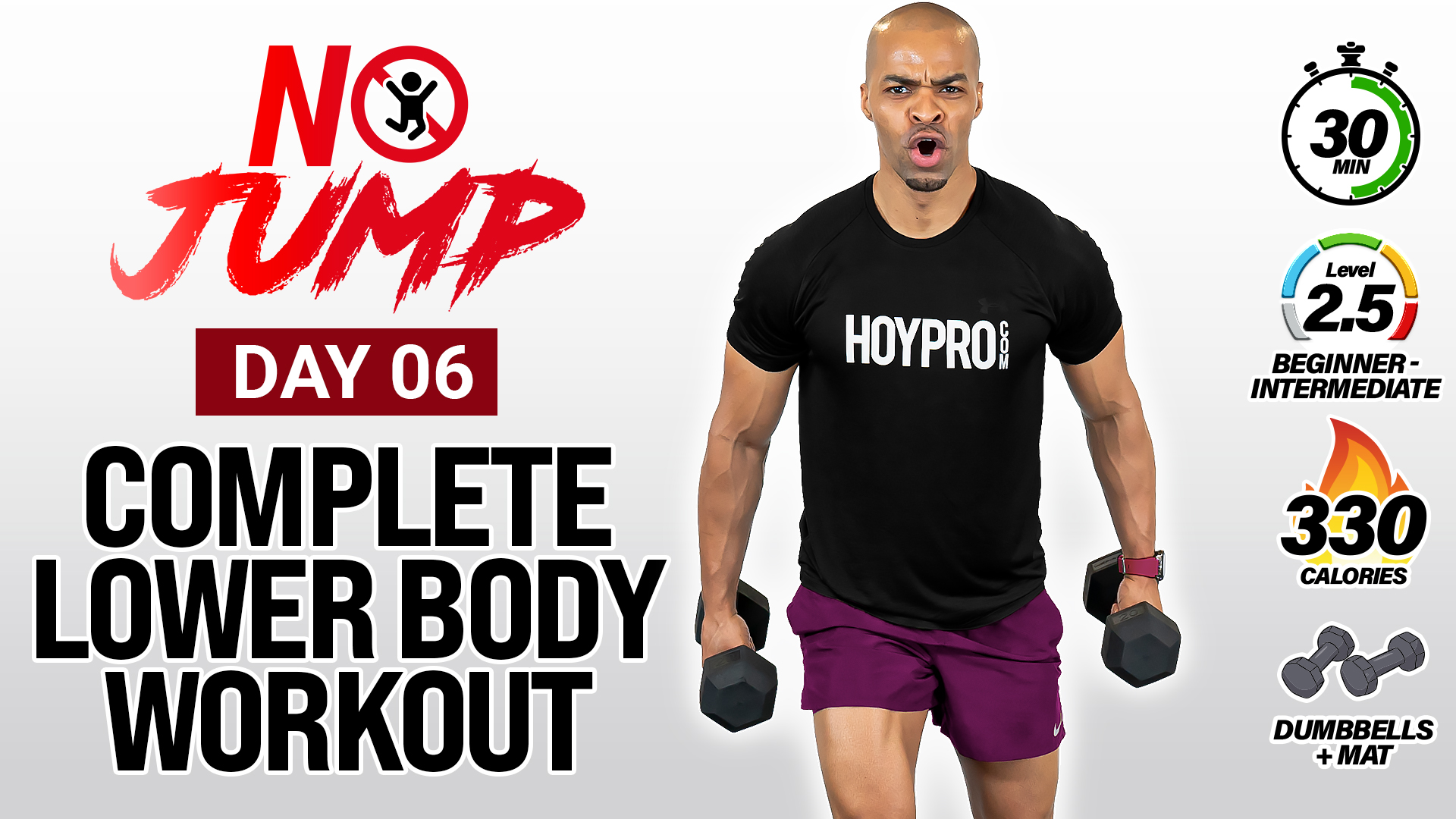 30 Minute No Repeat Lower Body Workout - NO JUMP #06