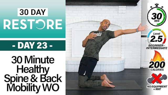 30 Minute Happy Spine & Back Mobility Workout - RESTORE #23