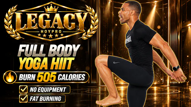 35 Minute Fat Burning Yoga HIIT Cardi...