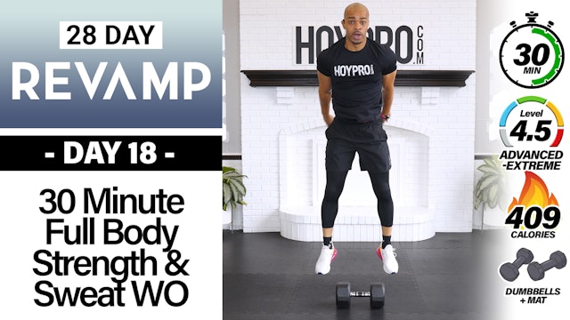 30 Minute Full Body STRENGTH & Sweat Workout - REVAMP #18