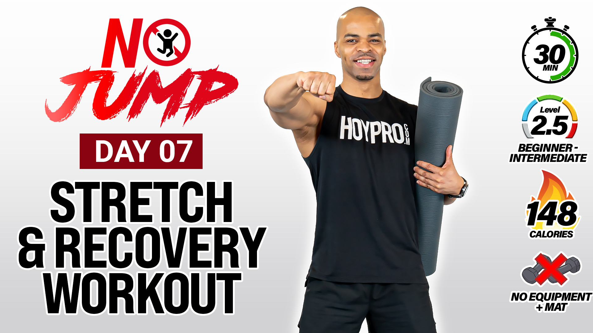 30 Minute Full Body Deep Stretch & Recovery - NO JUMP #07
