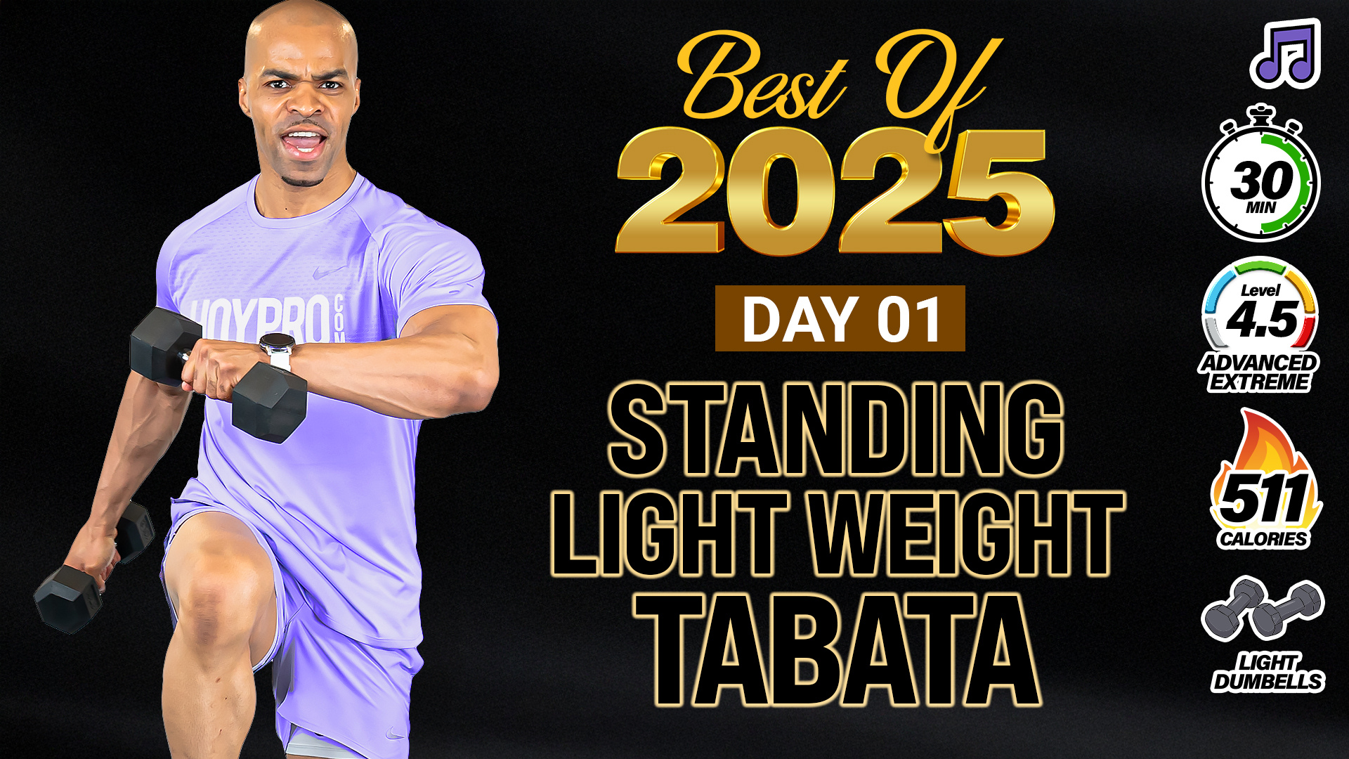 30 Minute Standing Light Weight Tabata - 2025 BEST #01 (Music)