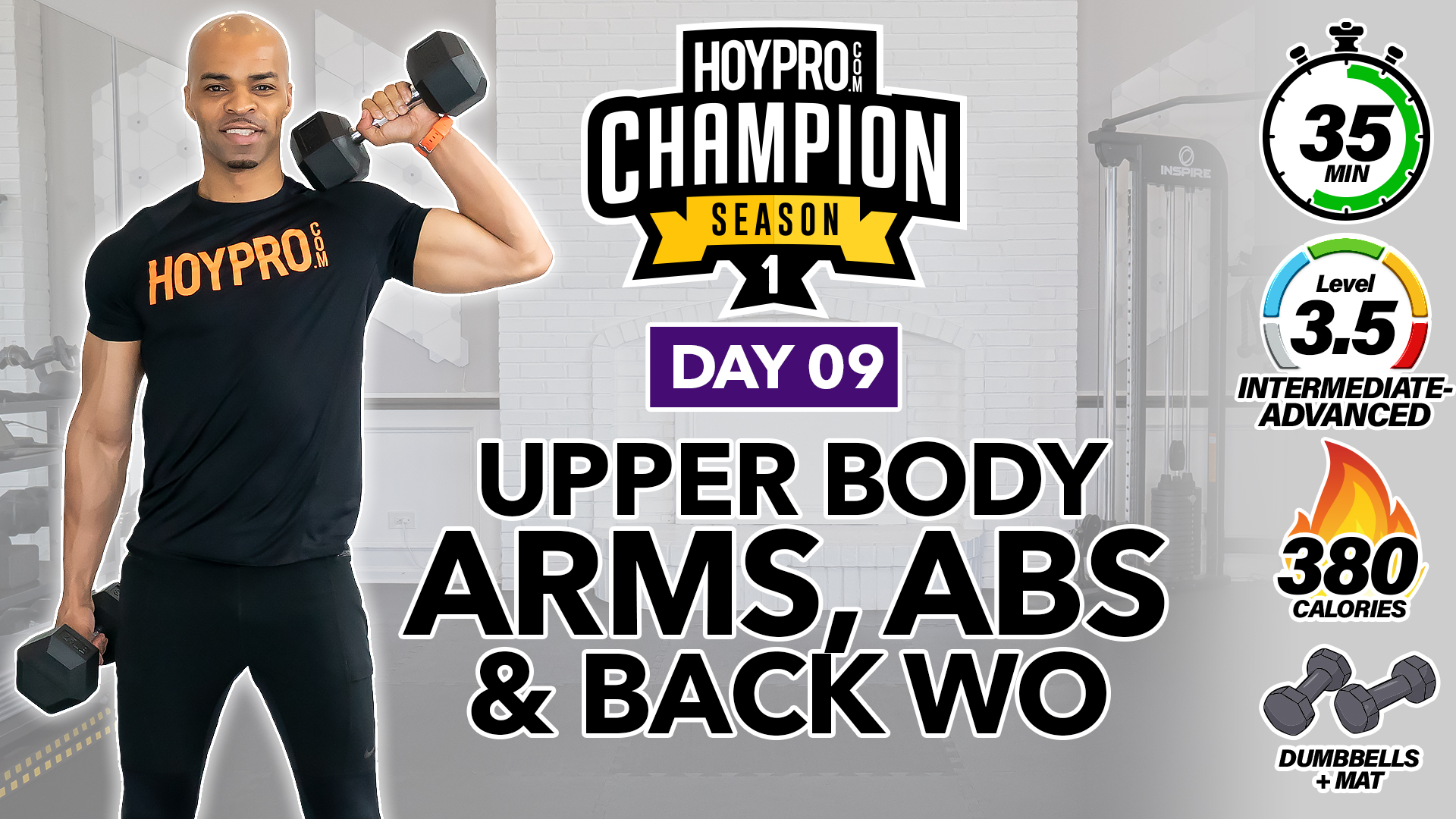 35 Minute Arms Abs & Back Upper Body Pump Workout - CHAMPION S1 #09