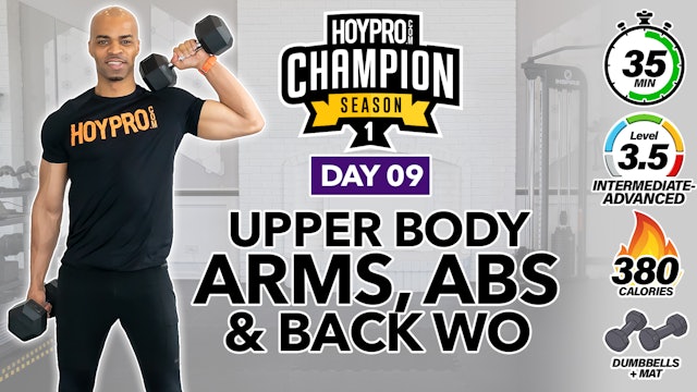 35 Minute Arms Abs & Back Upper Body Pump Workout - CHAMPION S1 #09