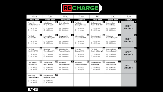 RECHARGE - 30 Day 60/30 Minute Intermediate Challenge - Millionaire Hoy Pro recharge-30-day-60-30-minute-intermediate-challenge-millionaire-hoy-pro