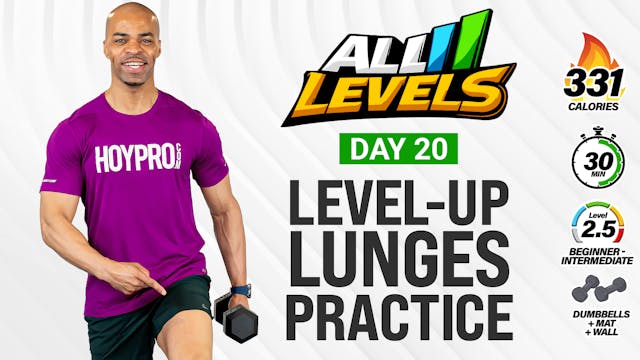 30 Minute LEVEL-UP Lunges Practice & ...