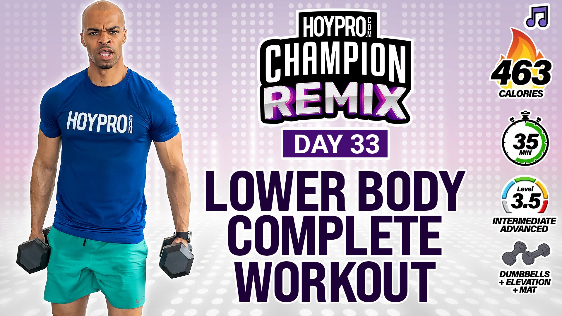 35 Minute Complete Lower Body Strength - Champion REMIX #33 (Music)