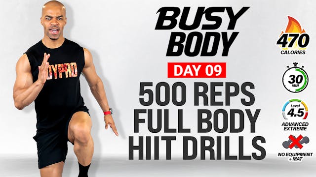 30 Minute 500 Reps Bodyweight HIIT Dr...