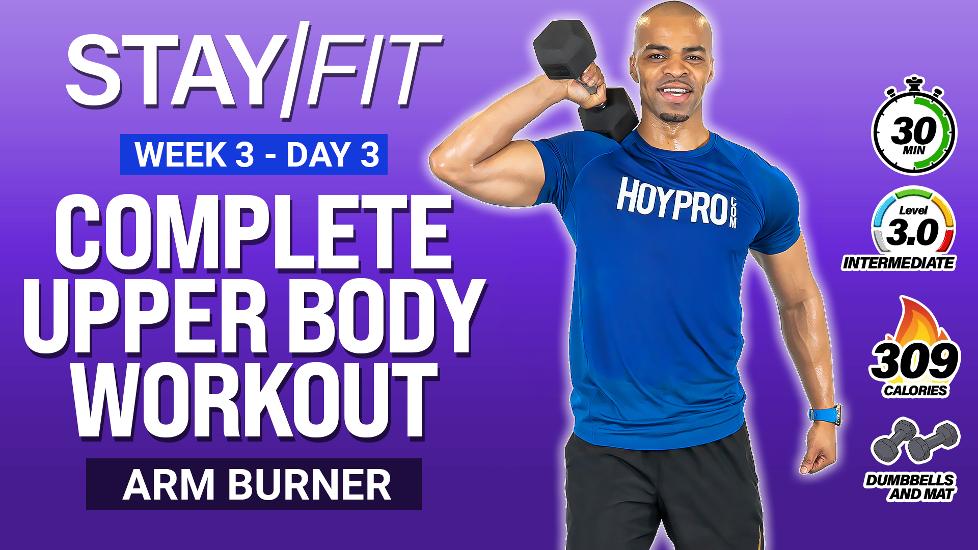 30 Minute COMPLETE Upper Body Workout - STAY/FIT W3: Day 3