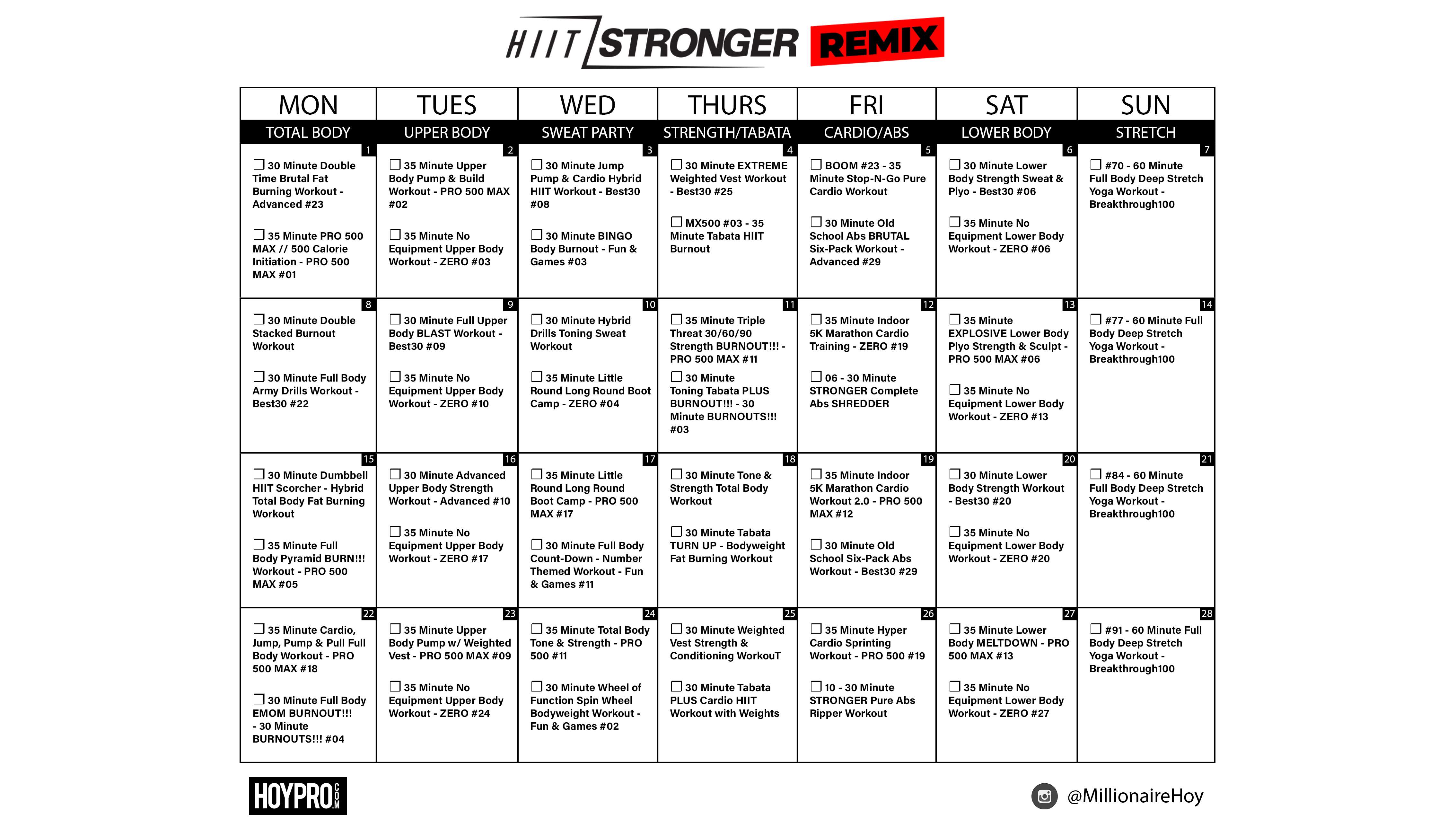 HIIT-STRONGER Remix - 28-Day-Calendar.pdf