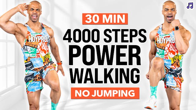 30 Minute Power Walking Cardio Workout (4000 Steps)