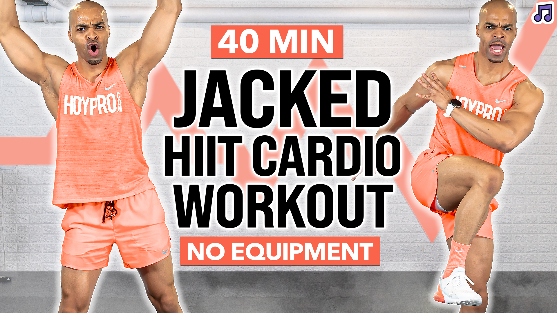 40 Minute "JACKED" Full Body Jumping Jack HIIT (No Equipment) (Music)