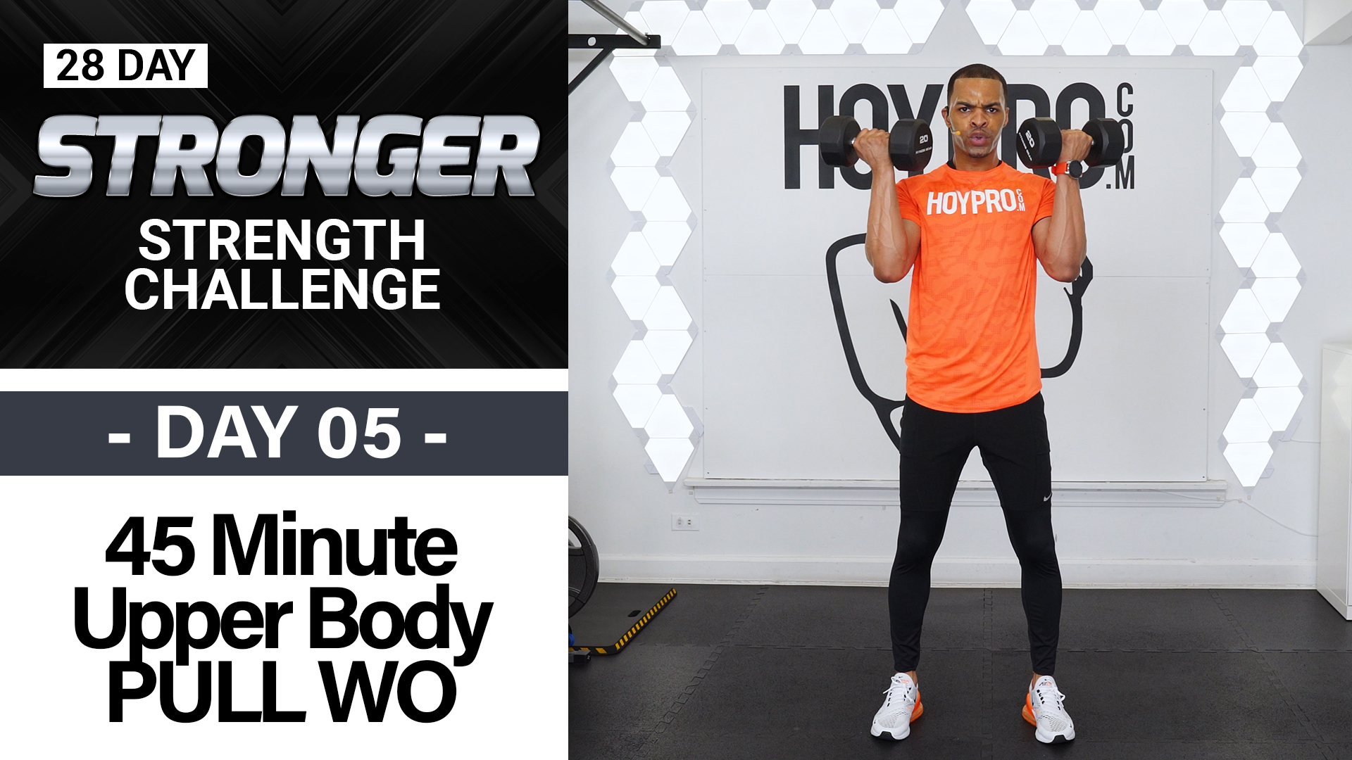 45 Minute Biceps, Back & Shoulders Workout - STRONGER #05