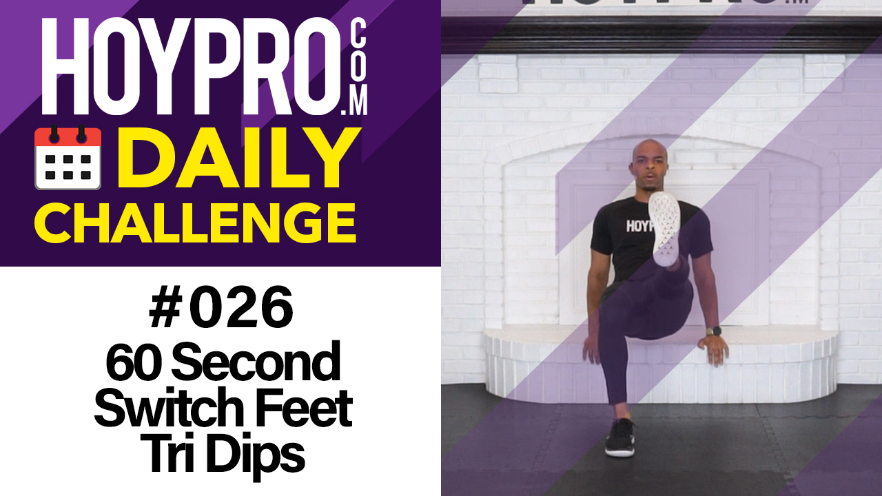 60 Second Switch Triceps Feet Dips - Daily Challenge #026