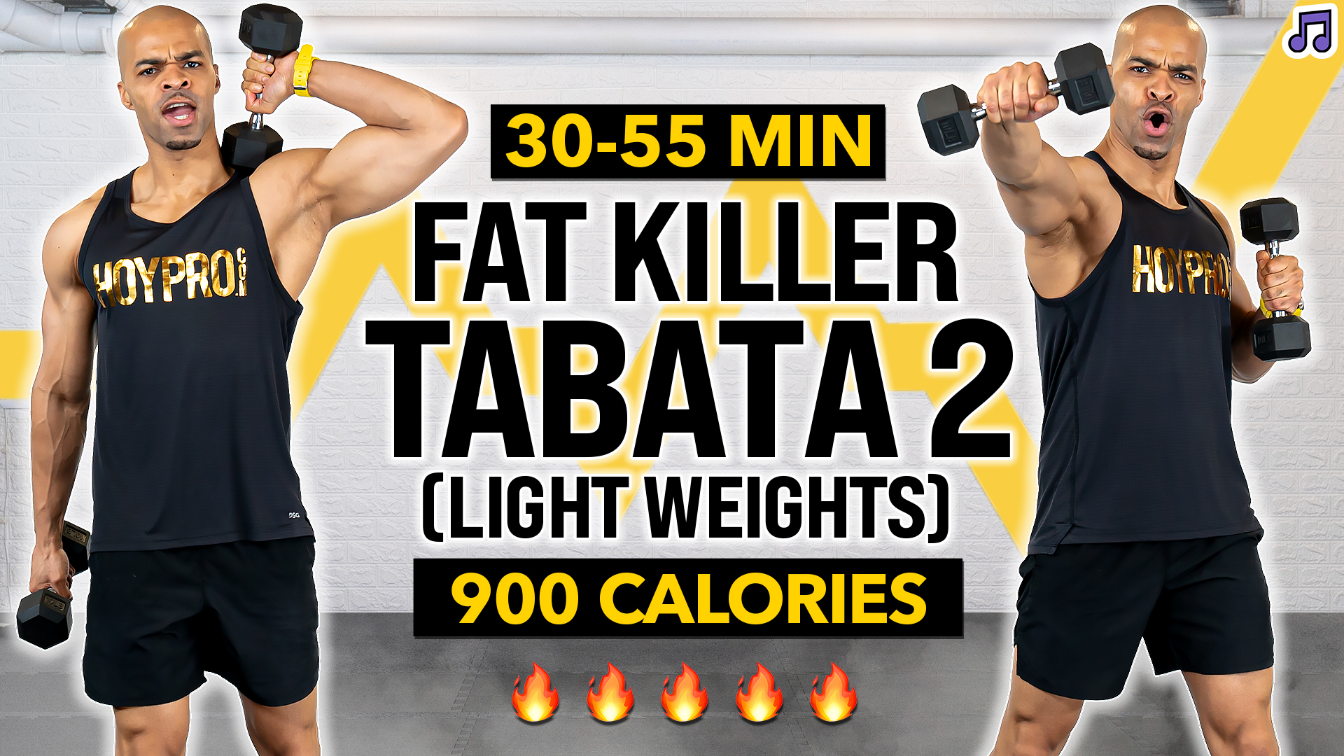 30 & 55 Minute Light Weight Tabata Fat Killer Workout 2 (All Standing)