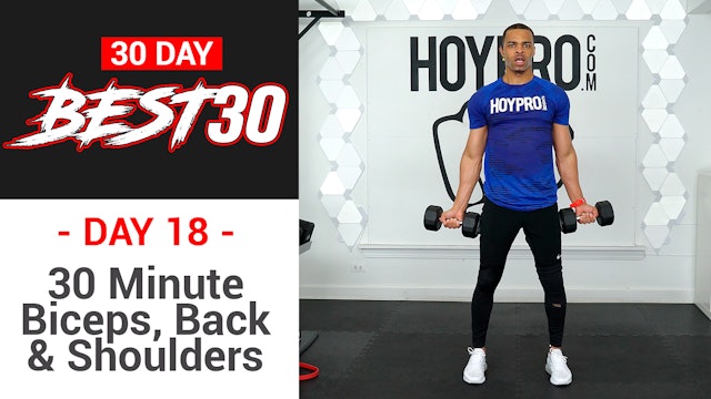 30 Minute Back Biceps & Shoulders Upper Body Workout - Best30 #18