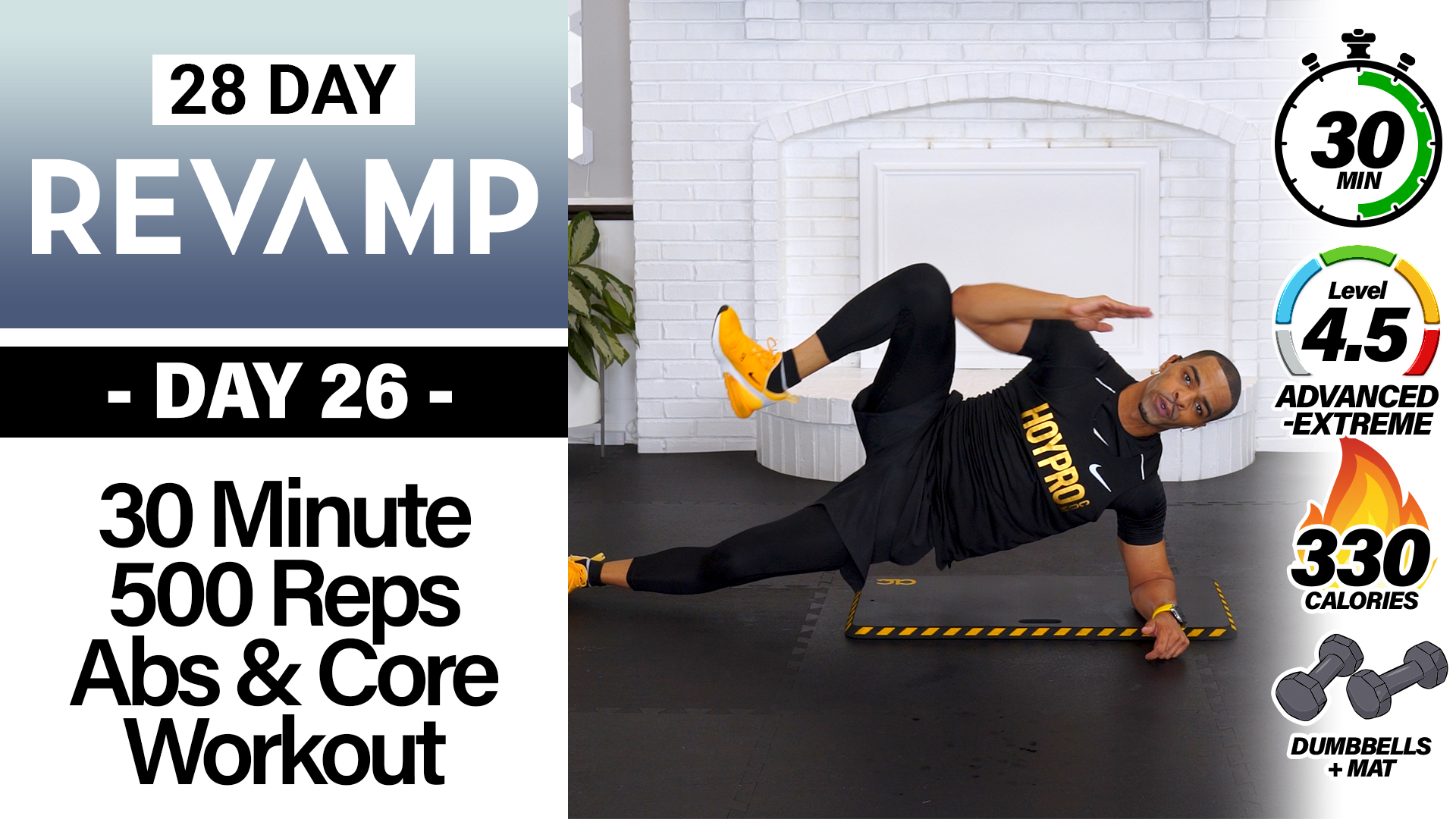 30 Minute 500 Rep Abs & Core Workout - REVAMP #26