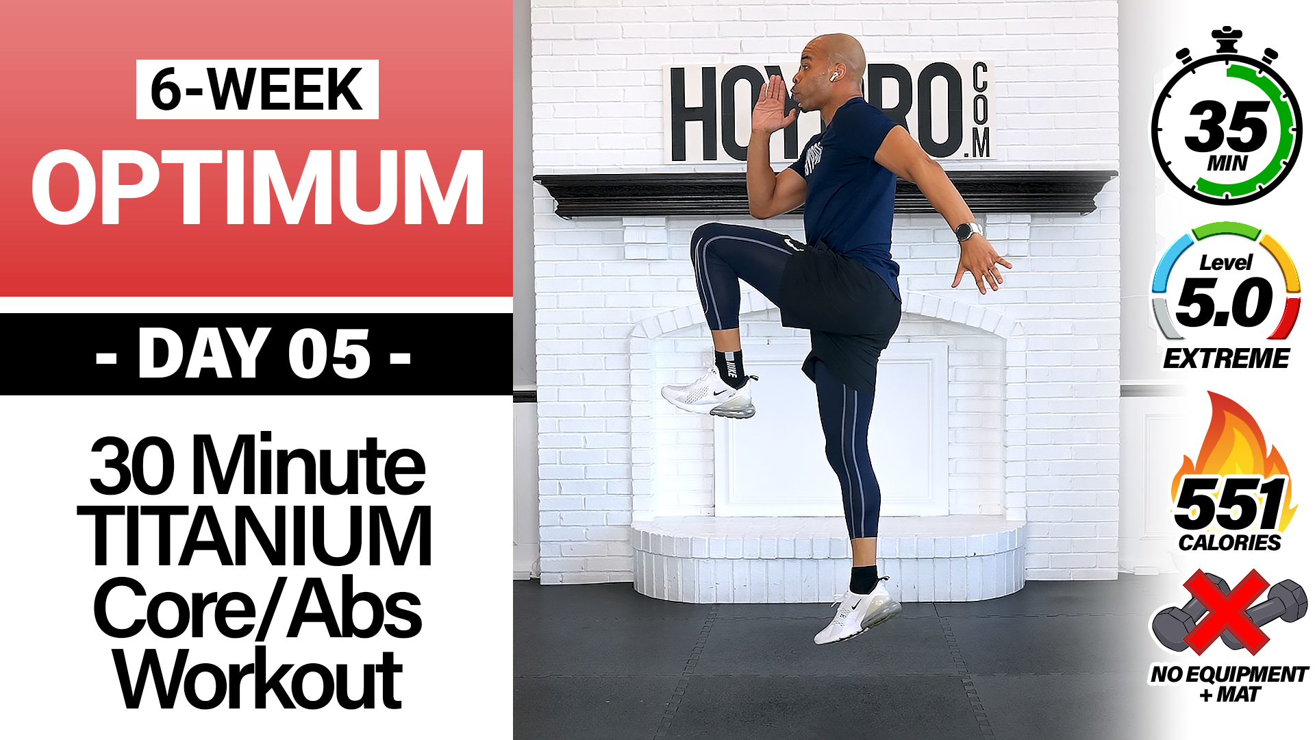 35 Minute TITANIUM Core / Cardio Abs Workout - OPTIMUM #05