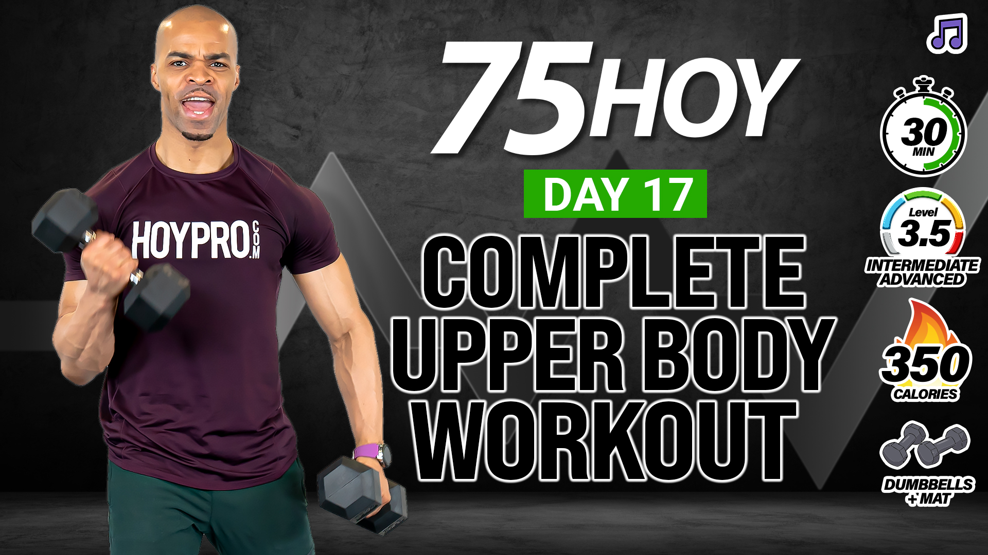 30 Minute Complete ABAB Upper Body Workout - 75HOY #17 (Music)