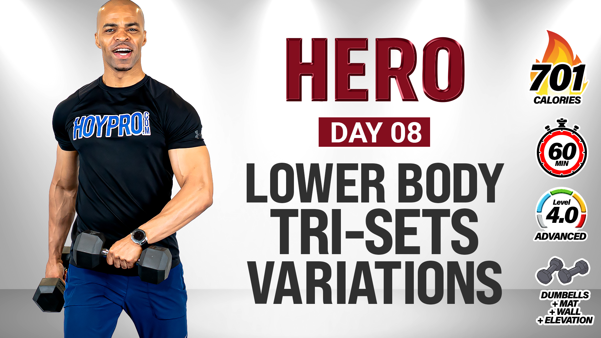 60 Minute Complete Lower Body Tri-Sets Variations - HERO #008