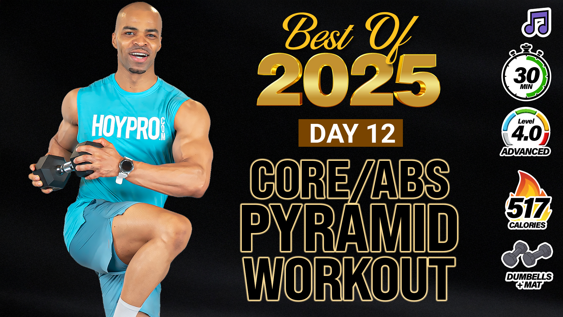 35 Minute Functional Core Pyramid (Low Impact) - 2025 BEST #12 (Music)