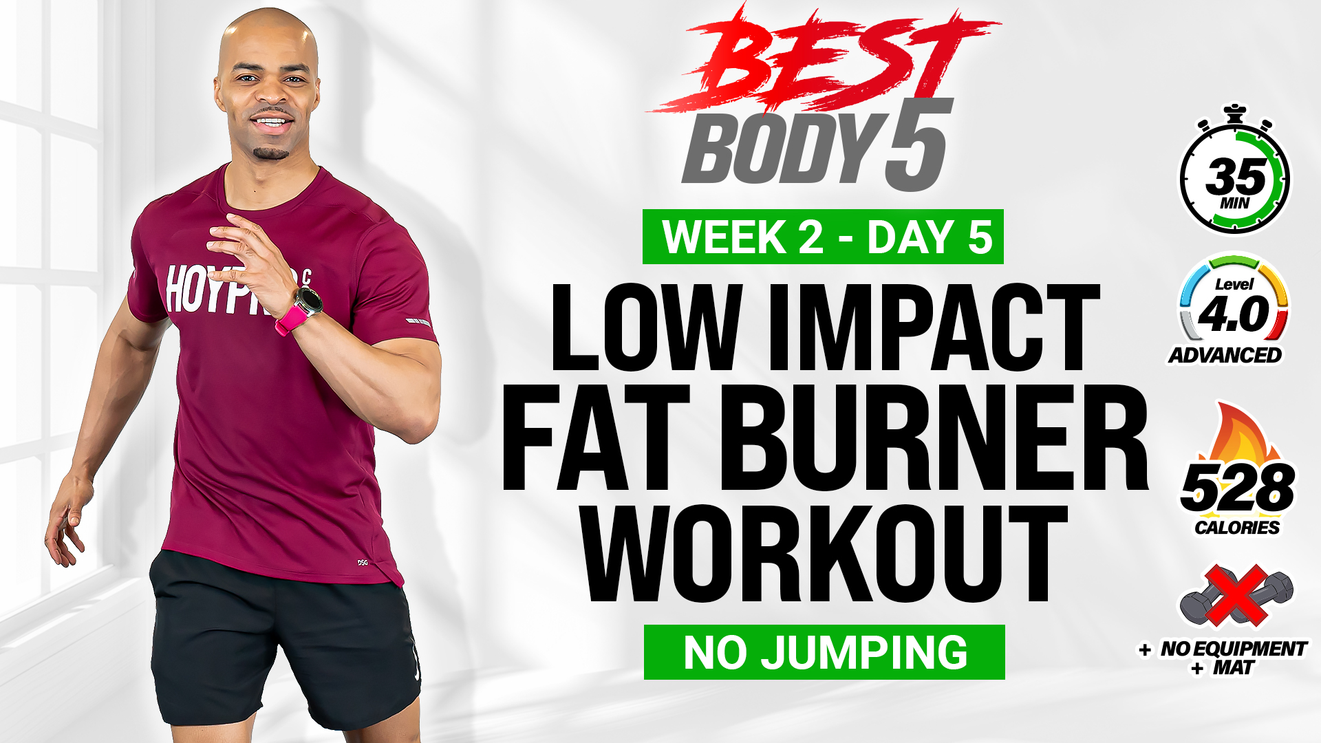35 Minute Intense Low Impact Fat Burner - BB5 W2: Day 5