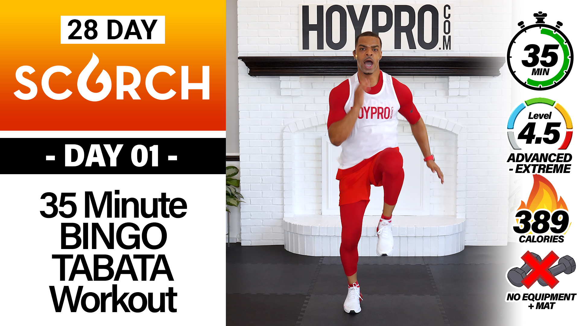 35 Minute Tabata BINGO Stacked Sets - SCORCH #01