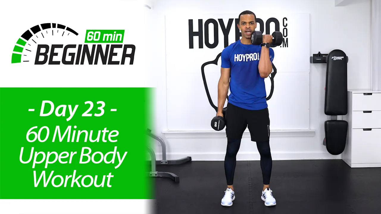 60 Minute Beginners-Intermediate Upper Body Workout - Beginners 60 #23 ...