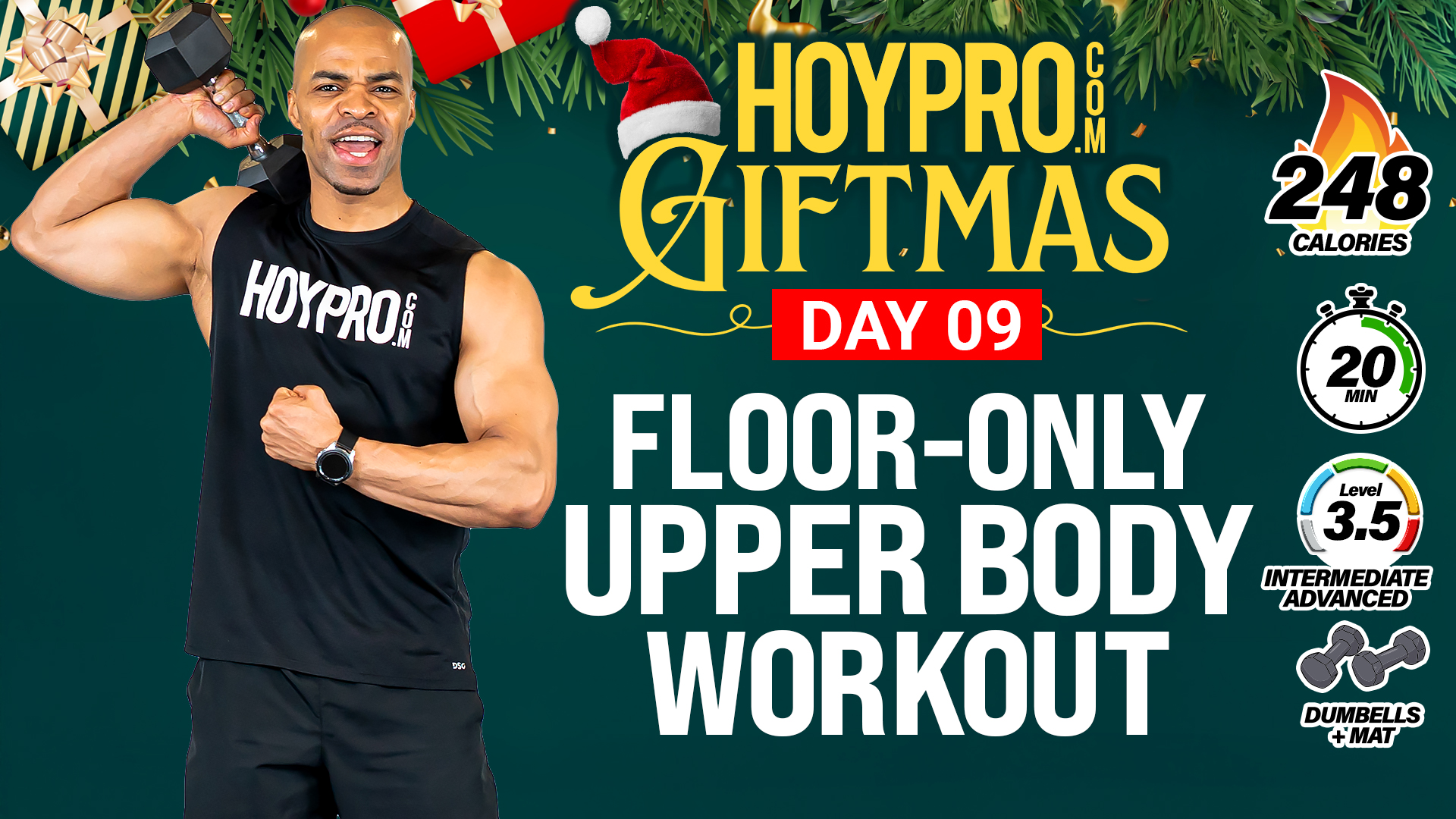 20 Minute Floor-Only Upper Body Workout - GIFTMAS Day 09