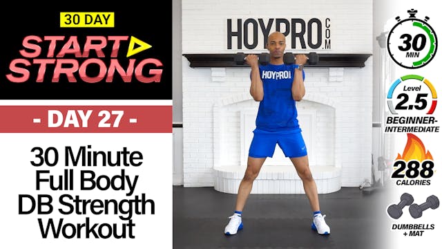 30 Minute Beginner ABAB Strength Drills Full Body Workout - START STRONG #27