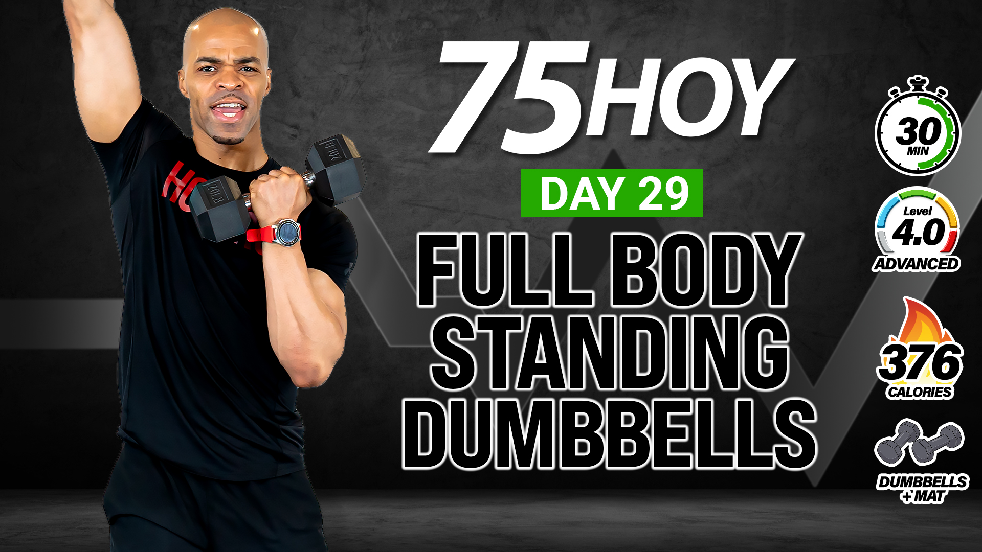 30 Minute All Standing Full Body Dumbbell Crusher - 75 HOY #29